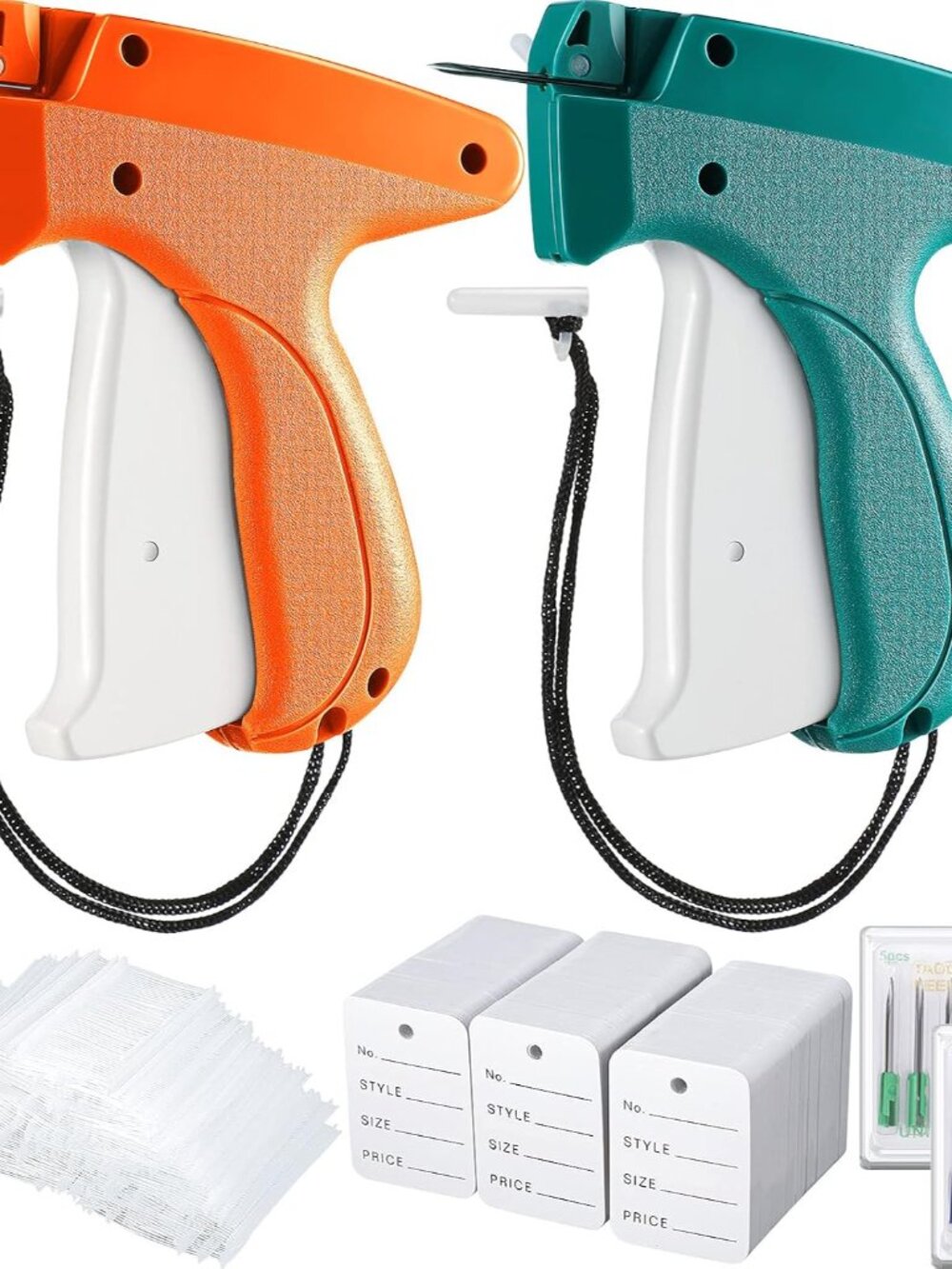 1112 Pcs 2 Price Tagging Gun for Clothing, Green, Orange